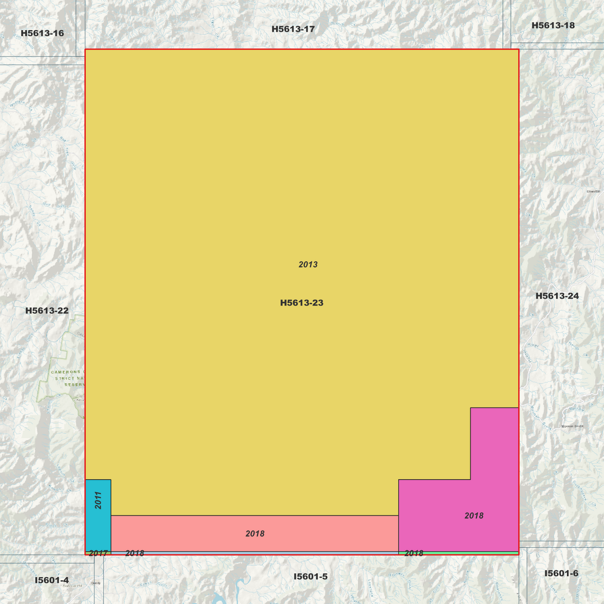 Belltrees 2m & 5m Digital Elevation Models (H5613-23)