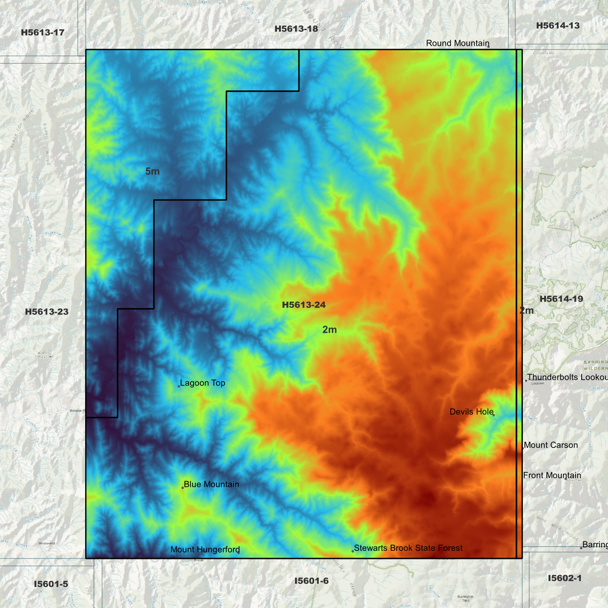 Devils Hole 2m & 5m Digital Elevation Models (H5613-24)