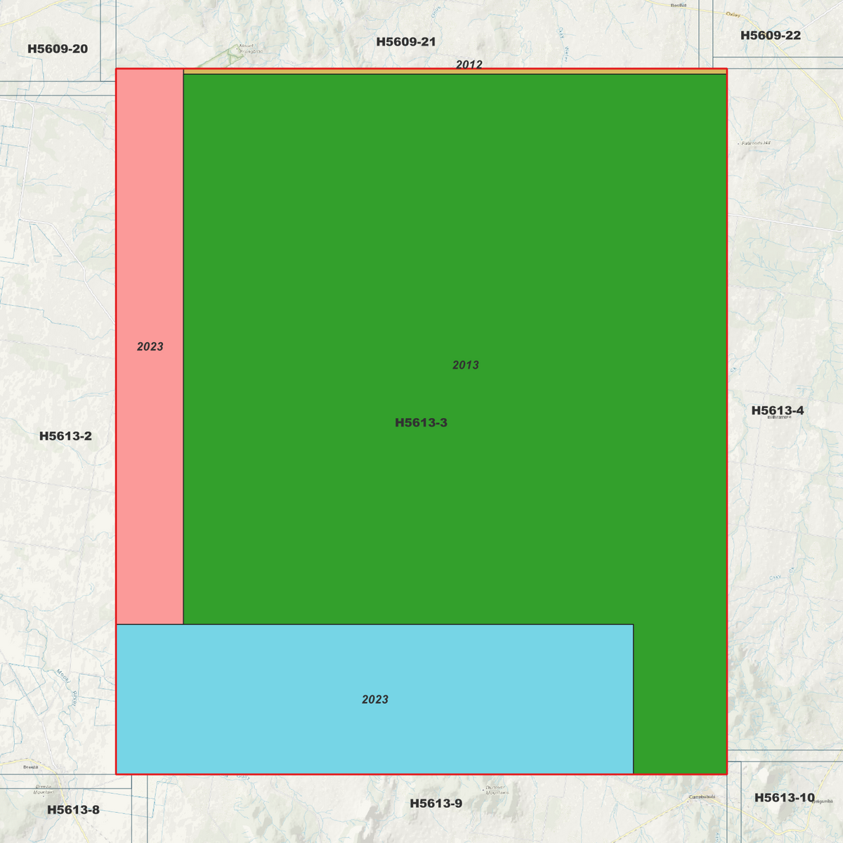 Thunderbolt 1m & 5m Digital Elevation Models (H5613-3)