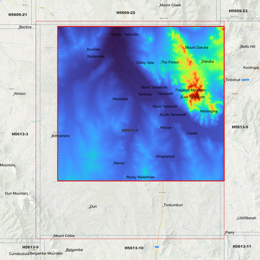 Tamworth 1m Digital Elevation Model (H5613-4)