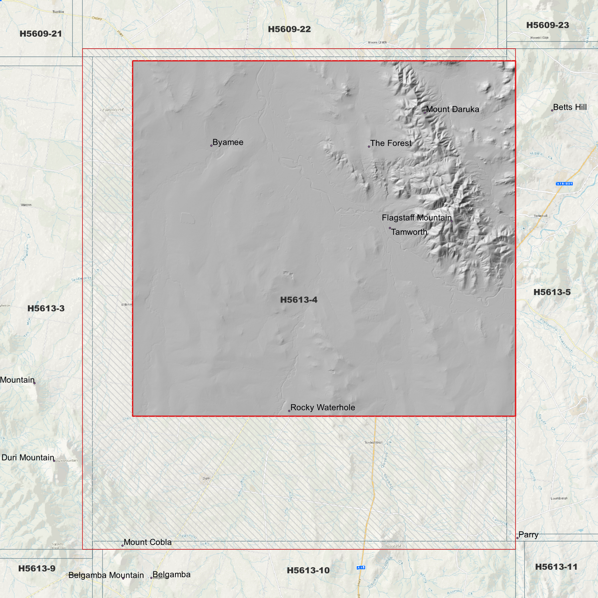 Tamworth 1m & 5m Digital Elevation Models (H5613-4)