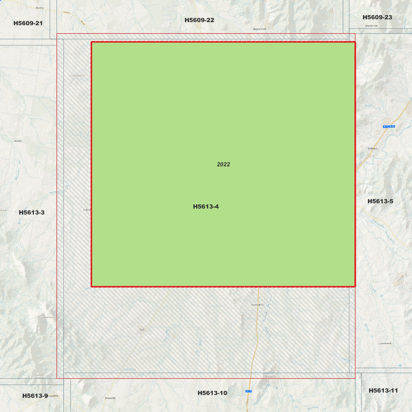 Tamworth 1m Digital Elevation Model (H5613-4)