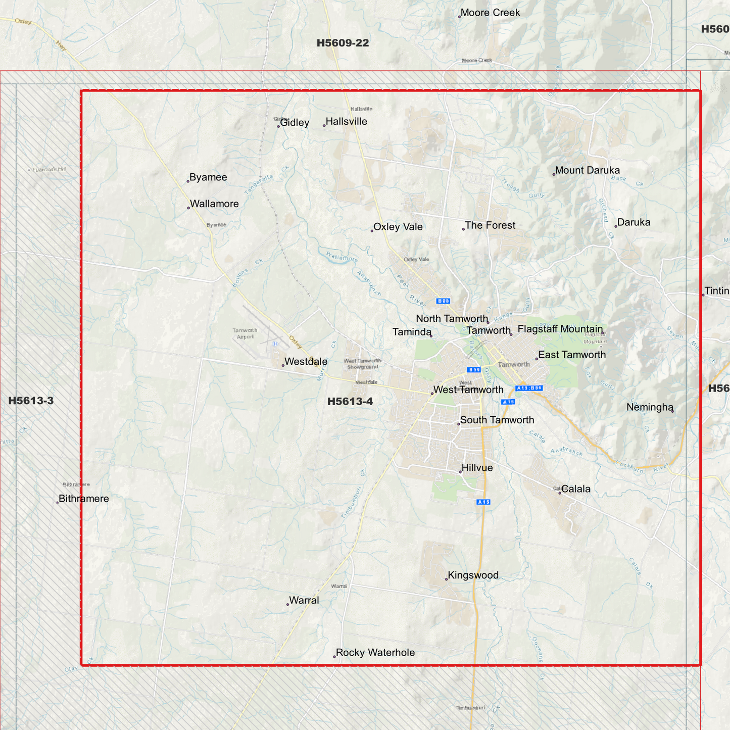 Tamworth 1m Digital Elevation Model (H5613-4)