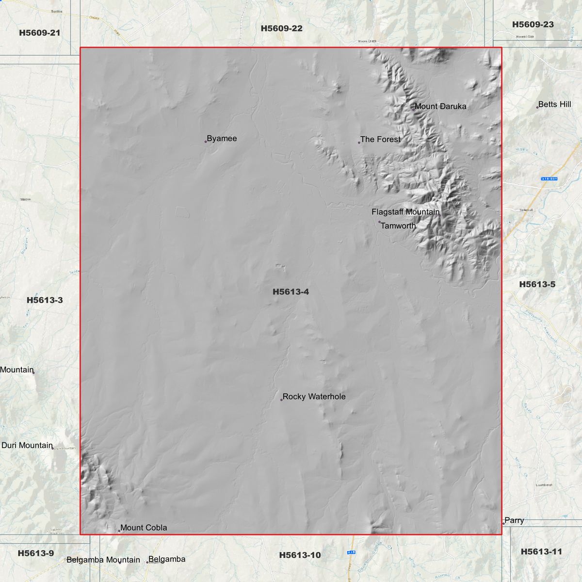 Tamworth 1m & 5m Digital Elevation Models (H5613-4)