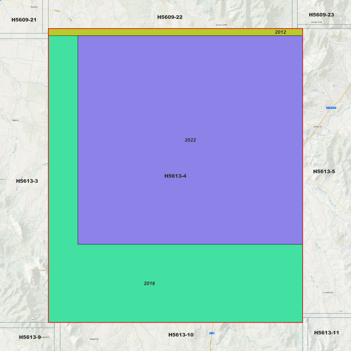 Tamworth 1m & 5m Digital Elevation Models (H5613-4)