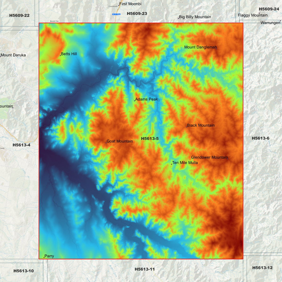 Kootingal 1m & 5m Digital Elevation Models (H5613-5)