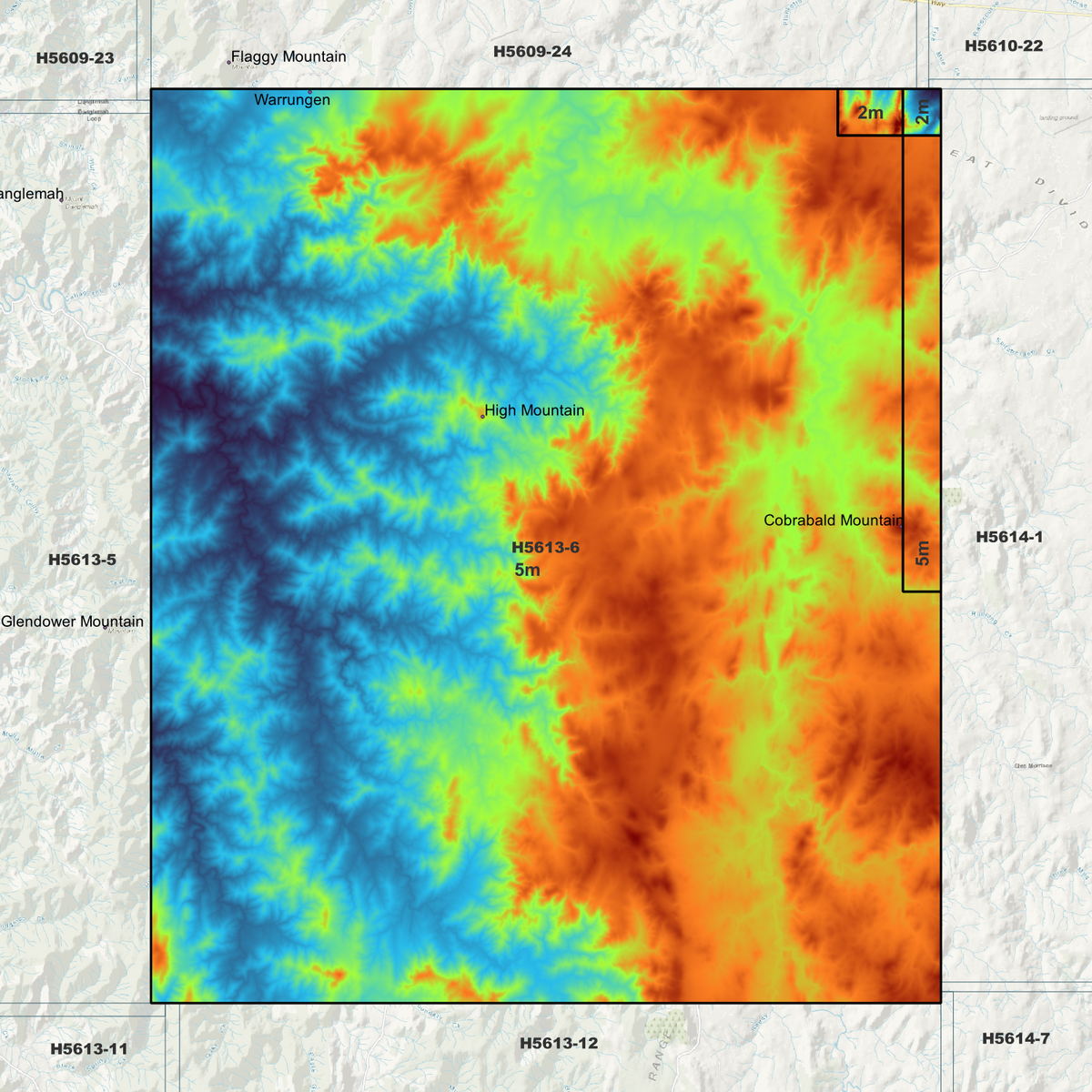 Weabonga 2m & 5m Digital Elevation Models (H5613-6)
