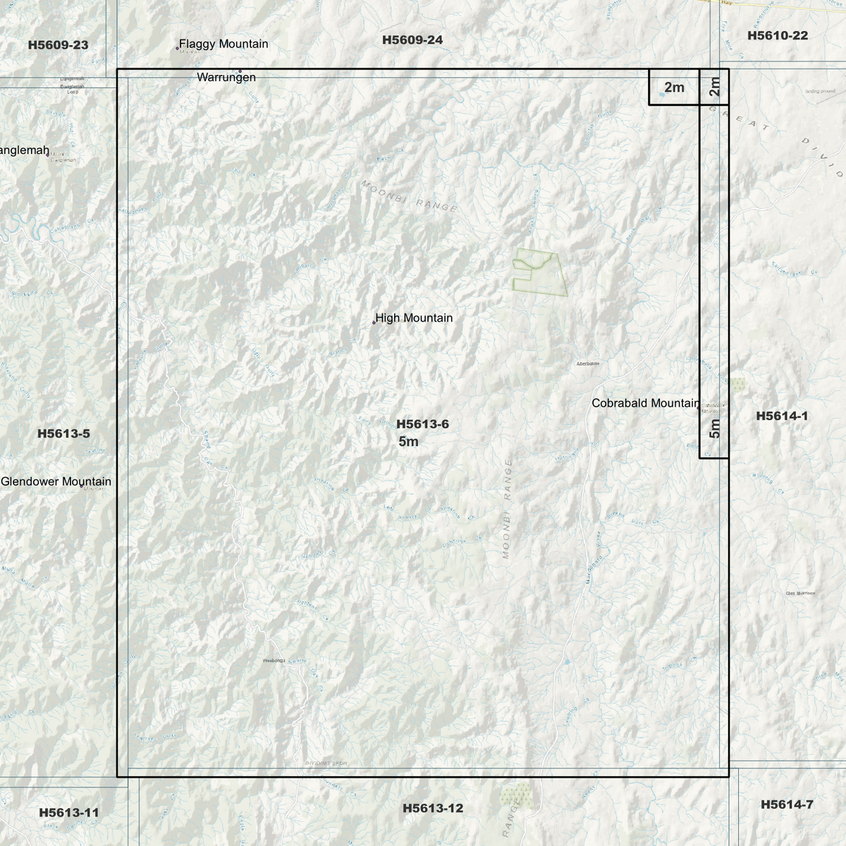 Weabonga 2m & 5m Digital Elevation Models (H5613-6)