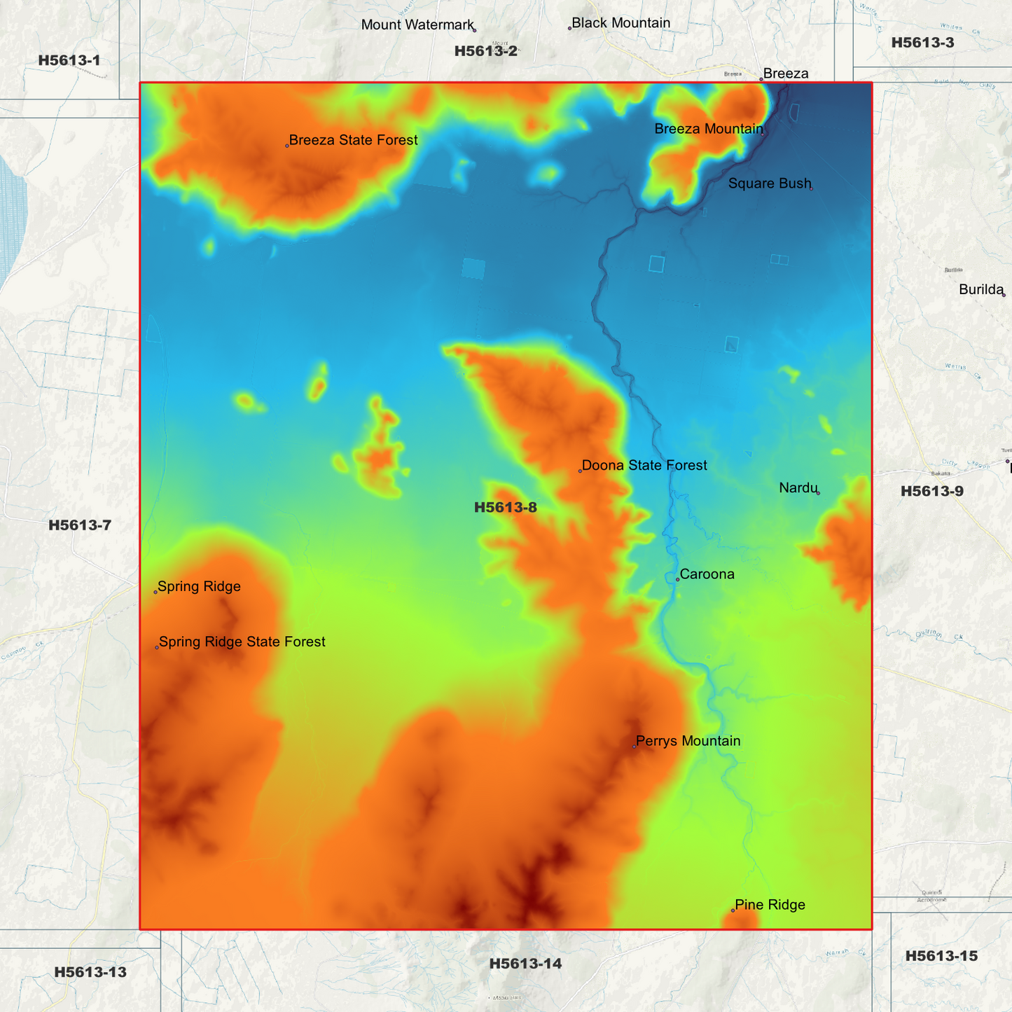 Caroona 1m Digital Elevation Model (H5613-8)