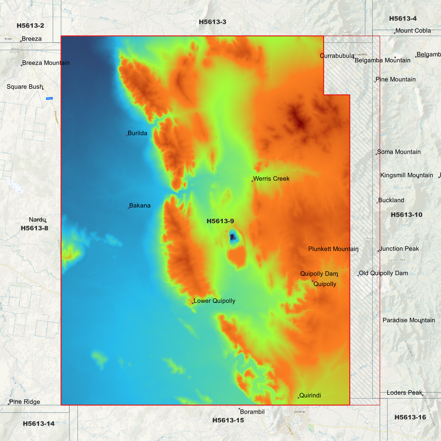 Werris Creek 1m Digital Elevation Model (H5613-9)