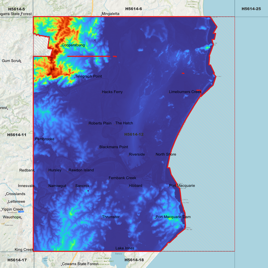 Port Macquarie 1m Digital Elevation Model (H5614-12)