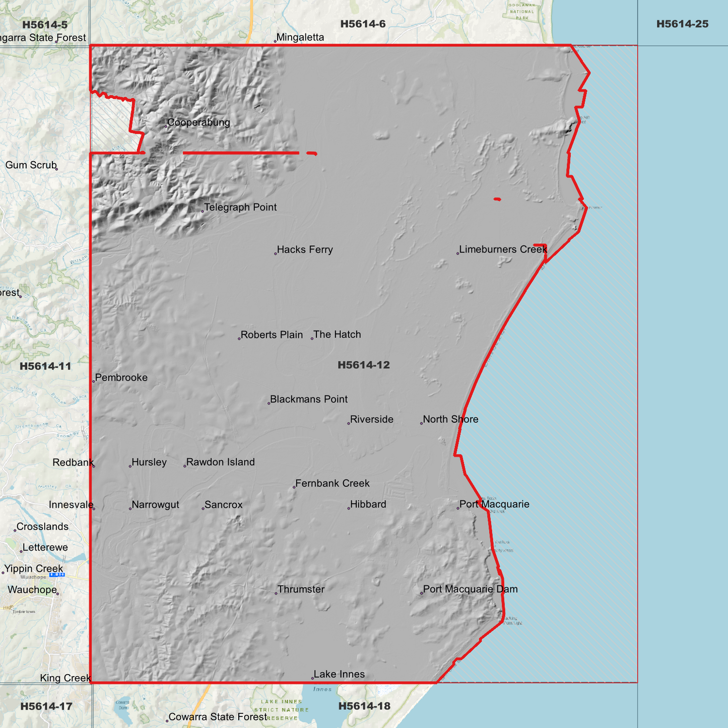 Port Macquarie 1m Digital Elevation Model (H5614-12)