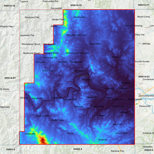 Taree 1m Digital Elevation Model (H5614-22)