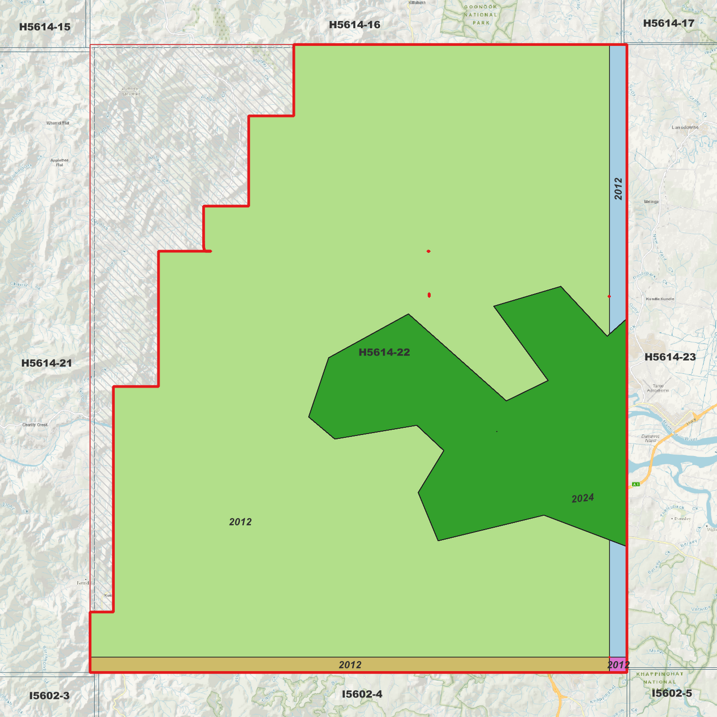 Taree 1m Digital Elevation Model (H5614-22)