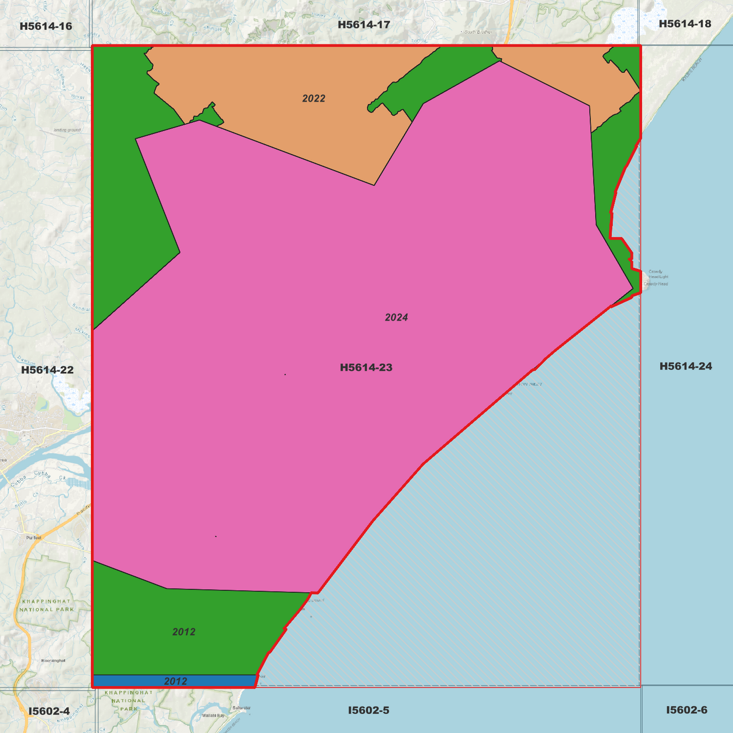 Coopernook 1m Digital Elevation Model (H5614-23)