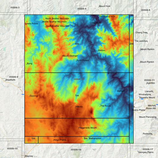 Vittoria 1m, 2m & 5m Digital Elevation Models (I5508-10)