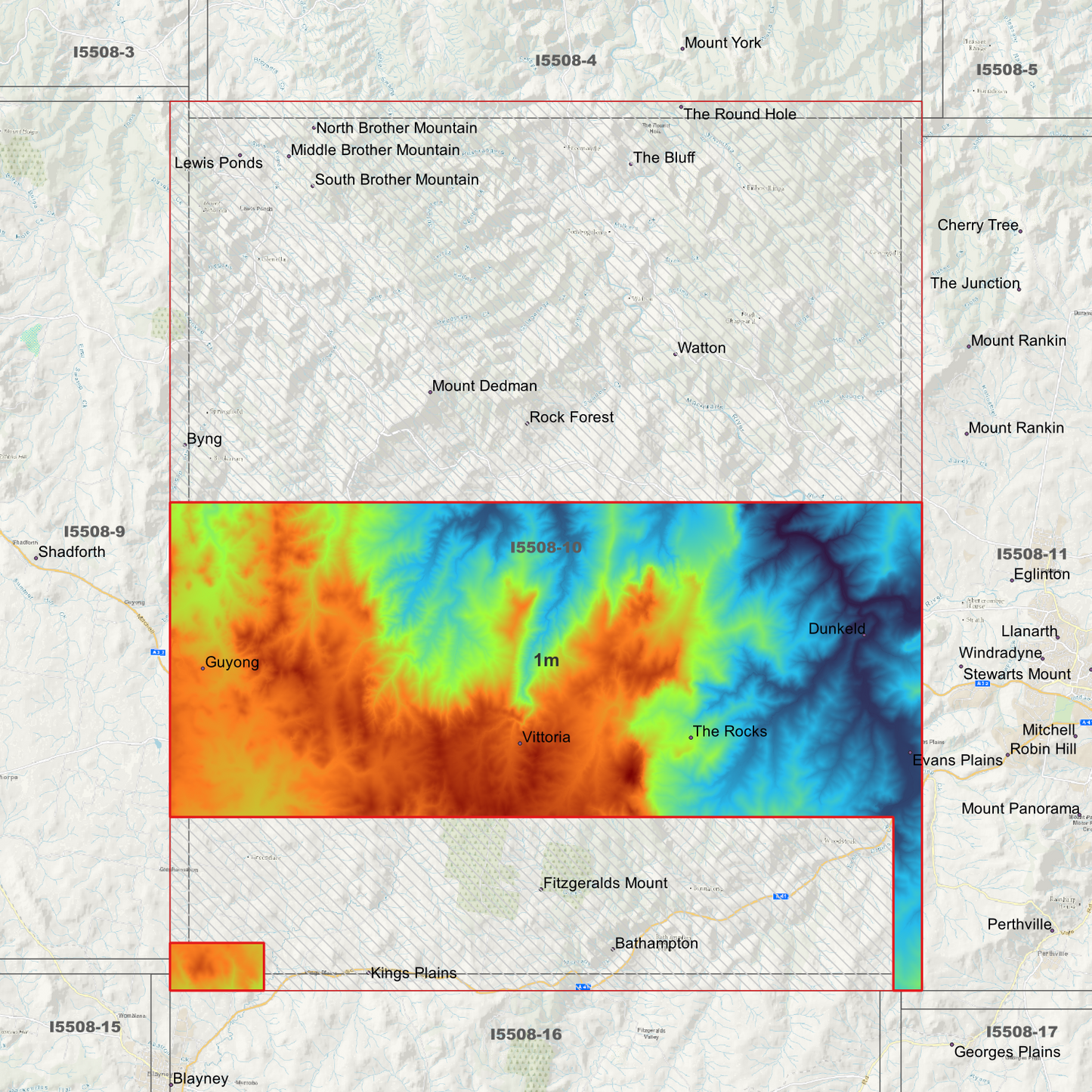 Vittoria 1m, 2m & 5m Digital Elevation Models (I5508-10)