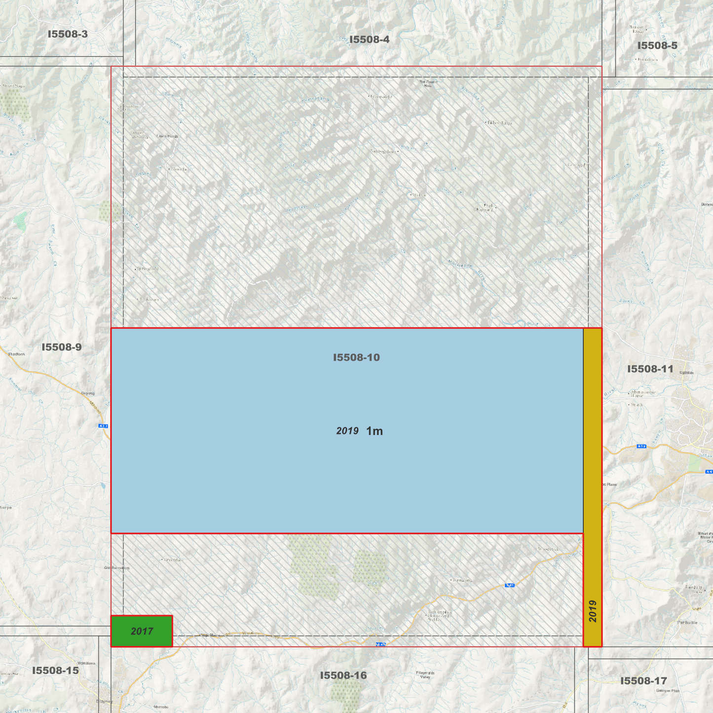 Vittoria 1m, 2m & 5m Digital Elevation Models (I5508-10)