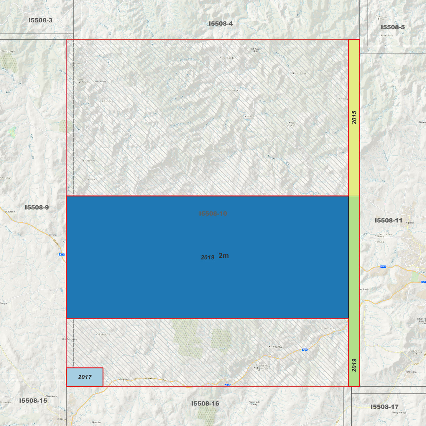 Vittoria 1m, 2m & 5m Digital Elevation Models (I5508-10)
