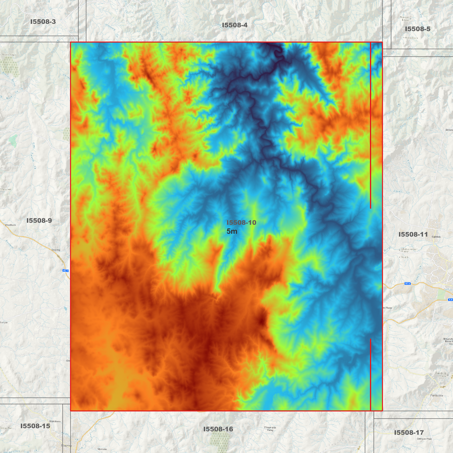 Vittoria 1m, 2m & 5m Digital Elevation Models (I5508-10)