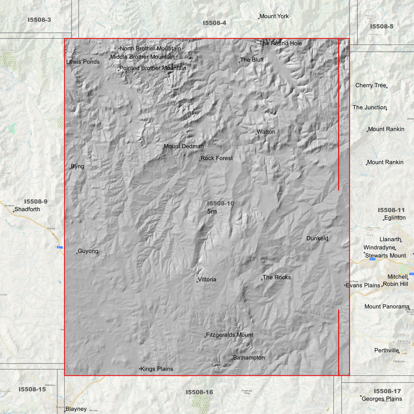 Vittoria 1m, 2m & 5m Digital Elevation Models (I5508-10)