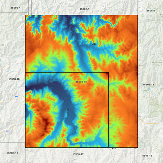 Bathurst 1m & 2m Digital Elevation Models (I5508-11)