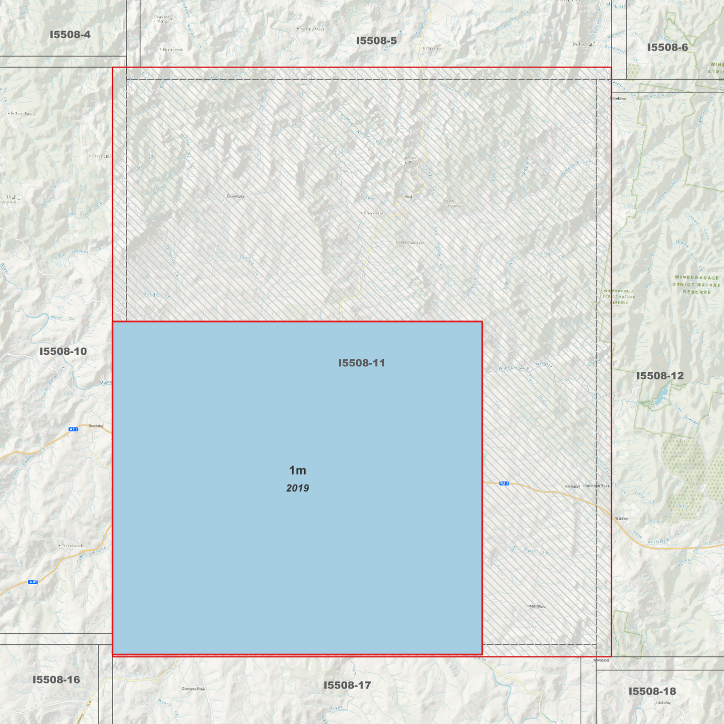 Bathurst 1m & 2m Digital Elevation Models (I5508-11)