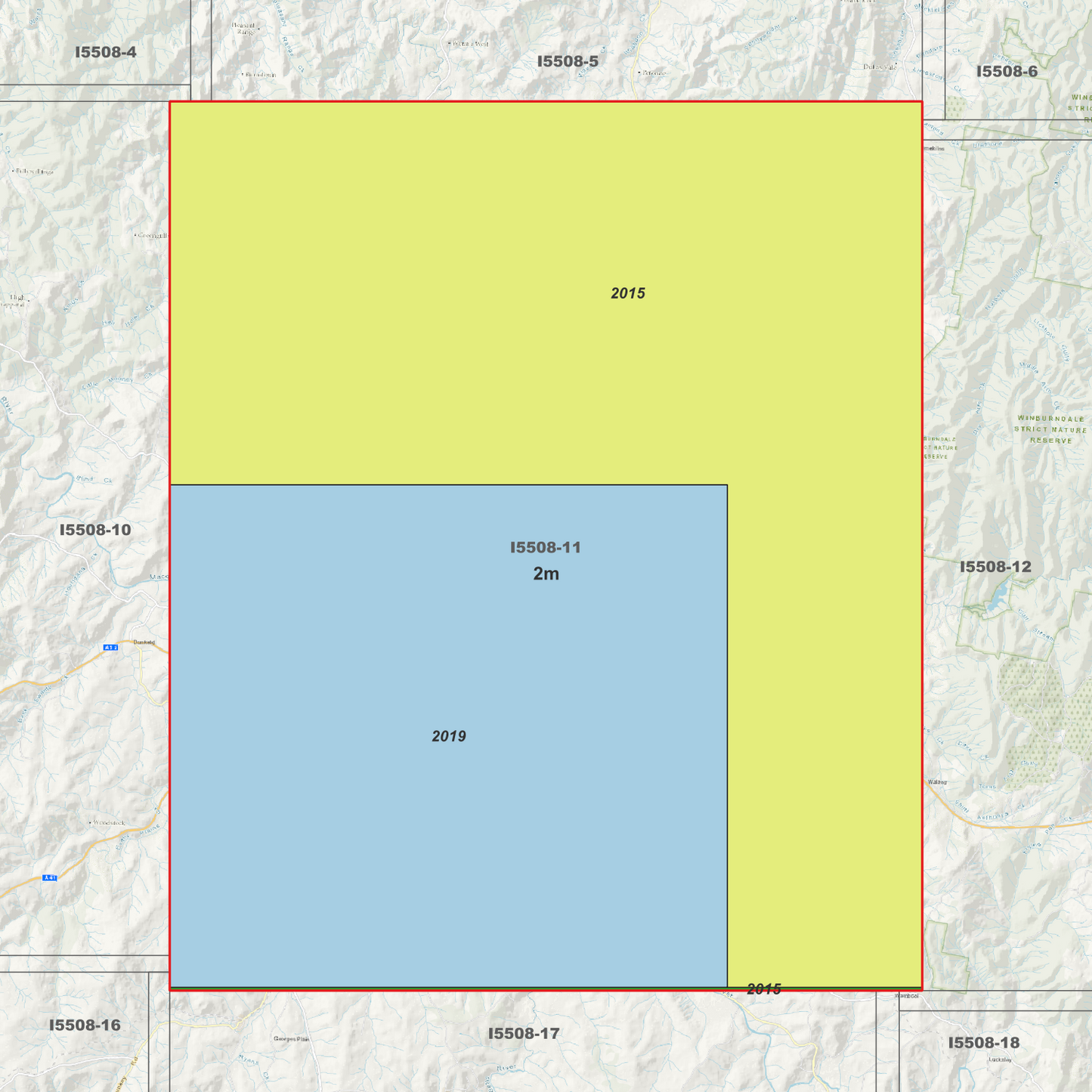 Bathurst 1m & 2m Digital Elevation Models (I5508-11)