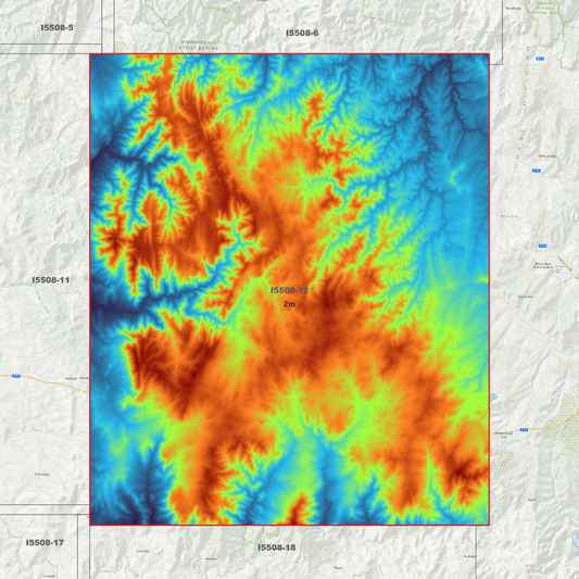 Yethholme 2m Digital Elevation Model (I5508-12)