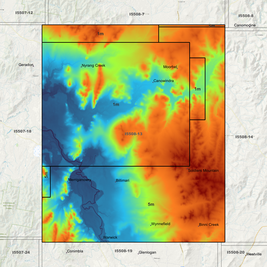 Canowindra 1m & 5m Digital Elevation Models (I5508-13)