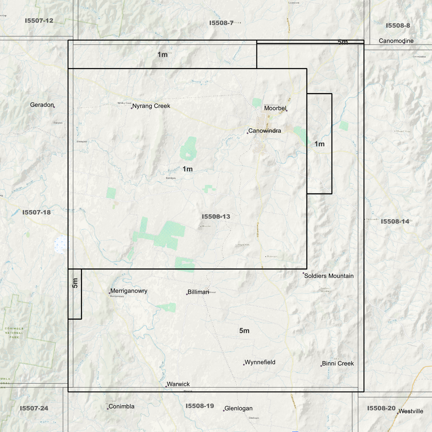 Canowindra 1m & 5m Digital Elevation Models (I5508-13)