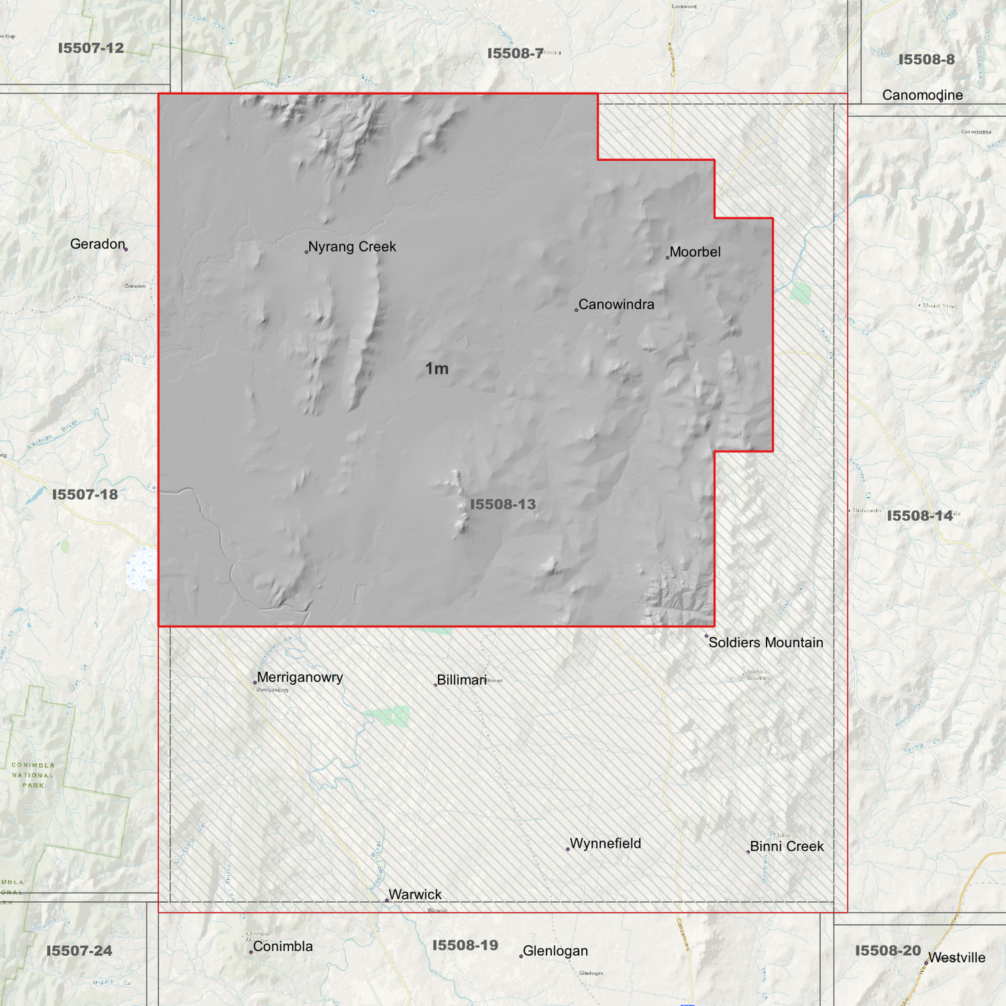 Canowindra 1m & 5m Digital Elevation Models (I5508-13)