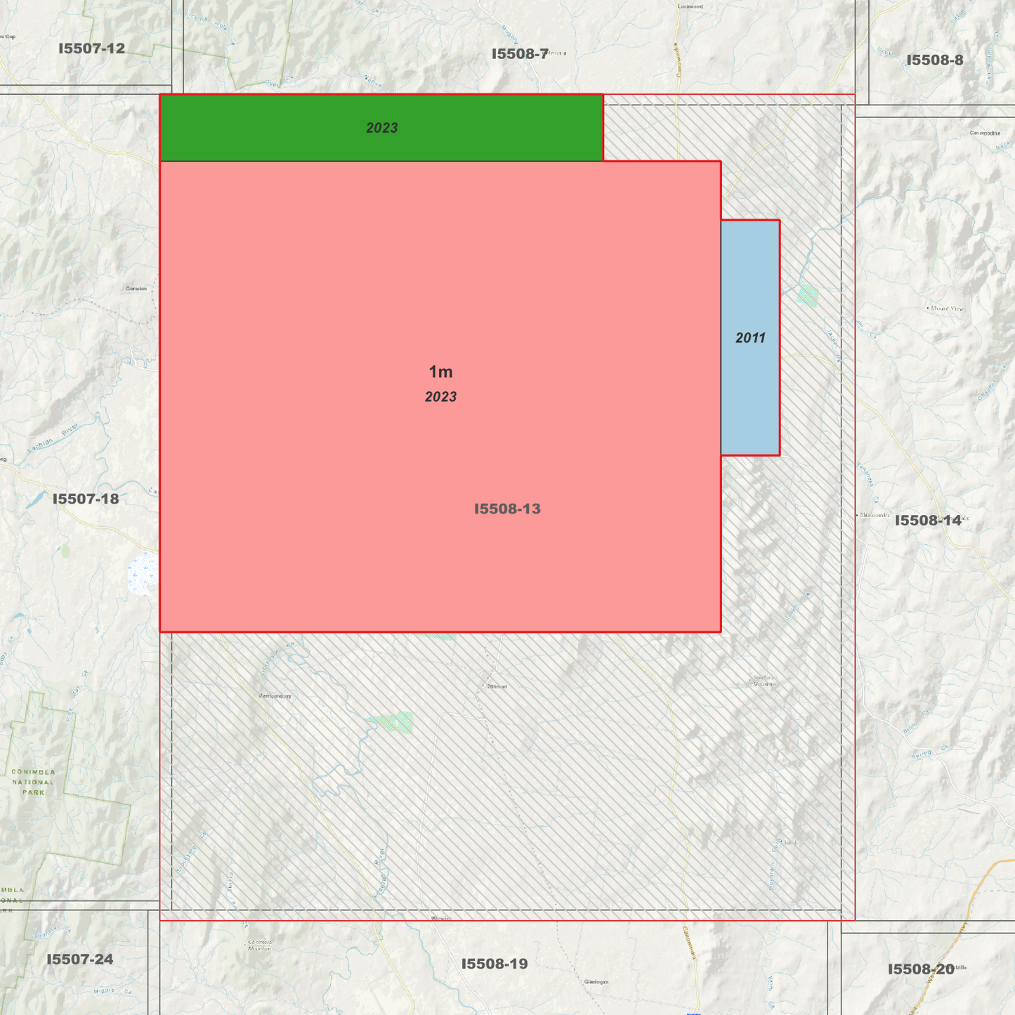 Canowindra 1m & 5m Digital Elevation Models (I5508-13)