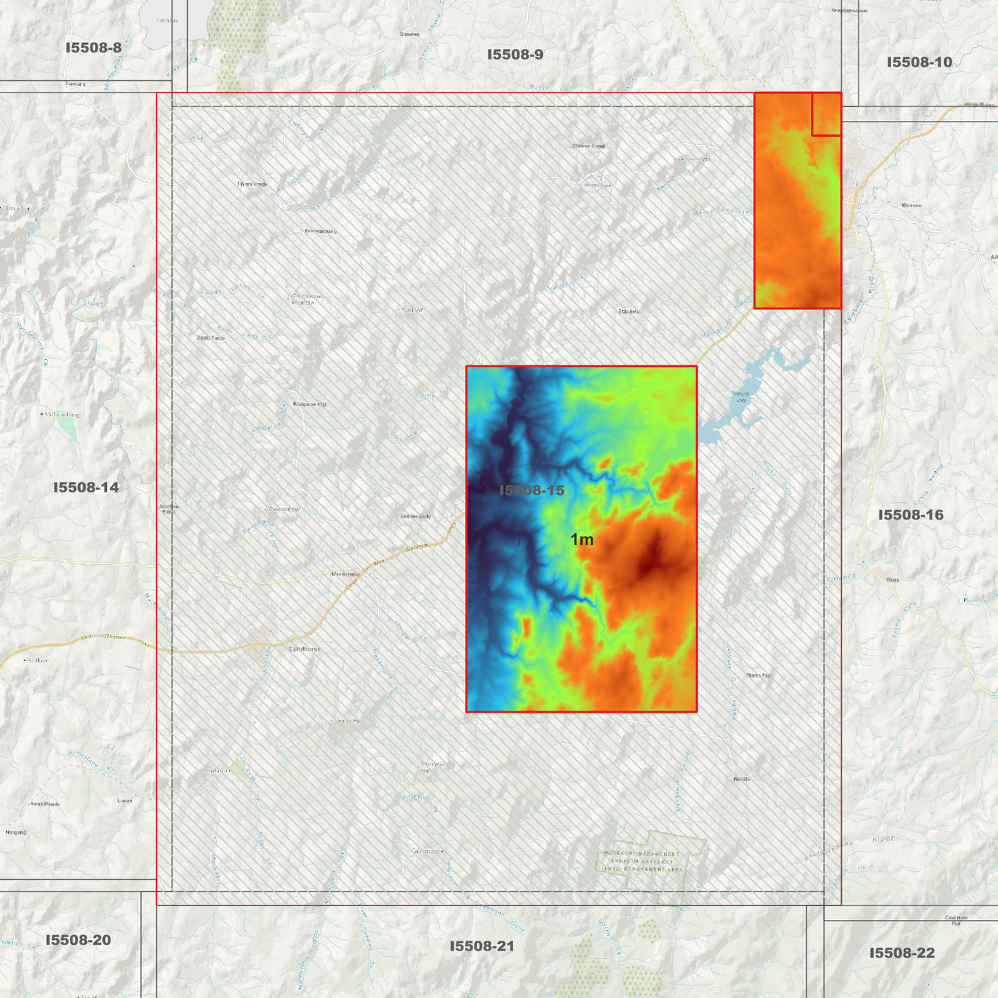 Carcoar 1m & 5m Digital Elevation Models (I5508-15)