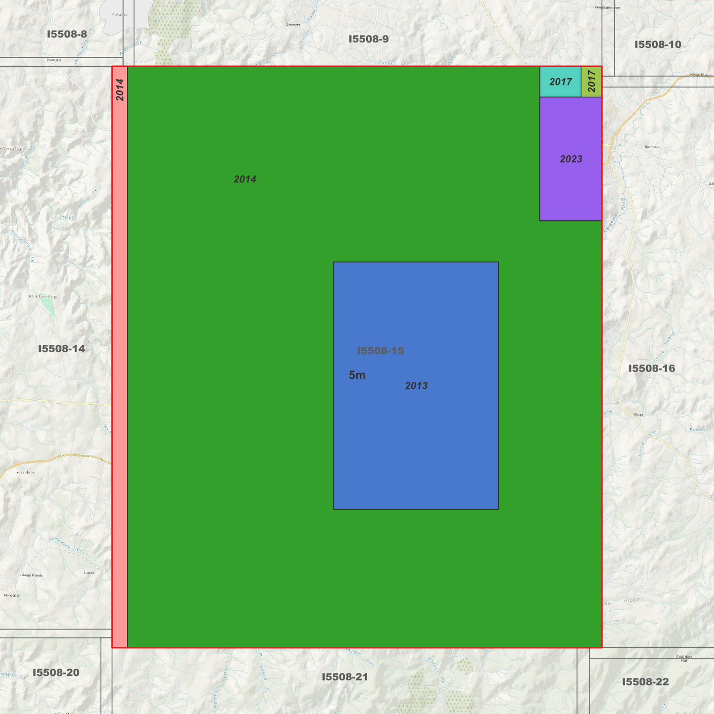 Carcoar 1m & 5m Digital Elevation Models (I5508-15)