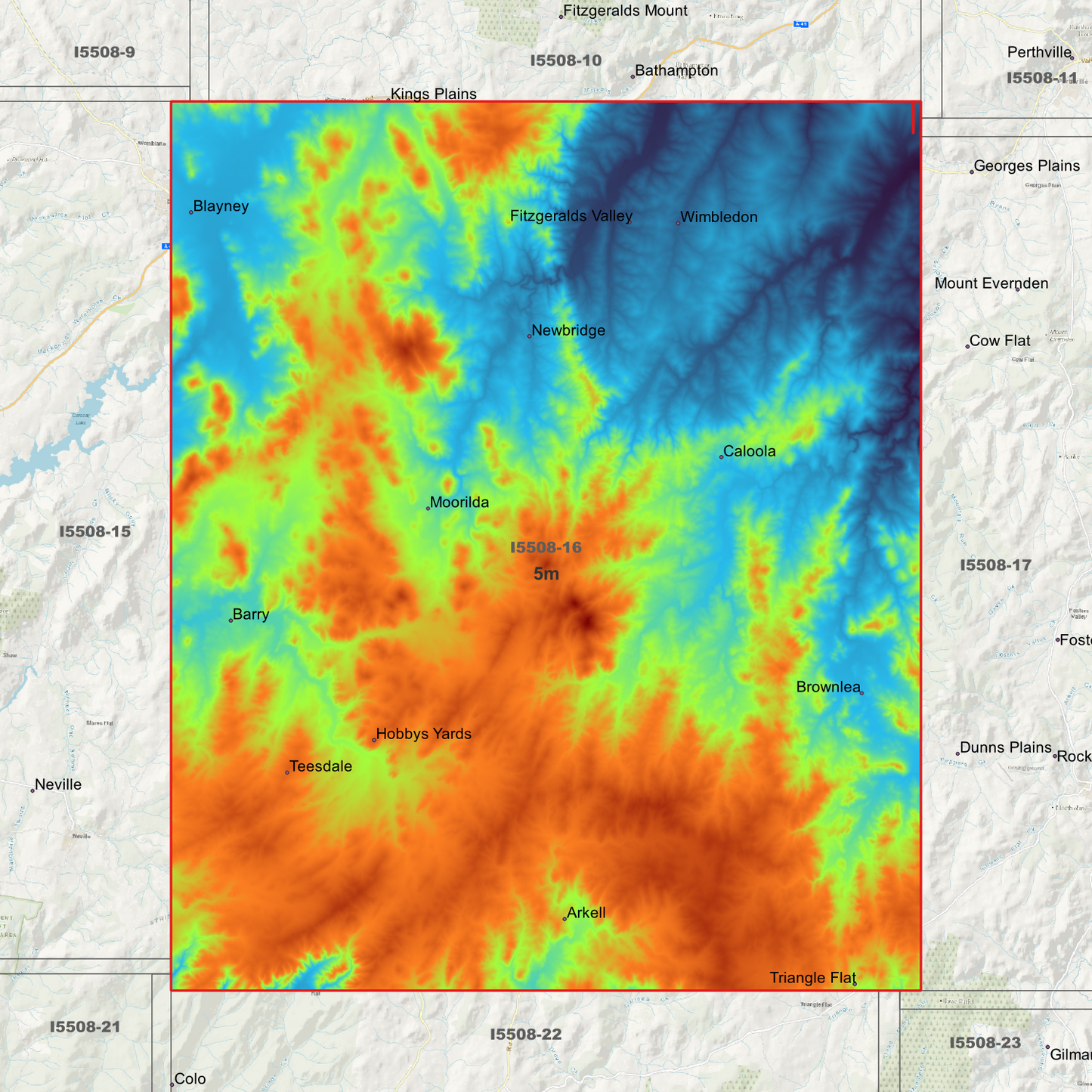 Blayney 1m & 5m Digital Elevation Models (I5508-16)