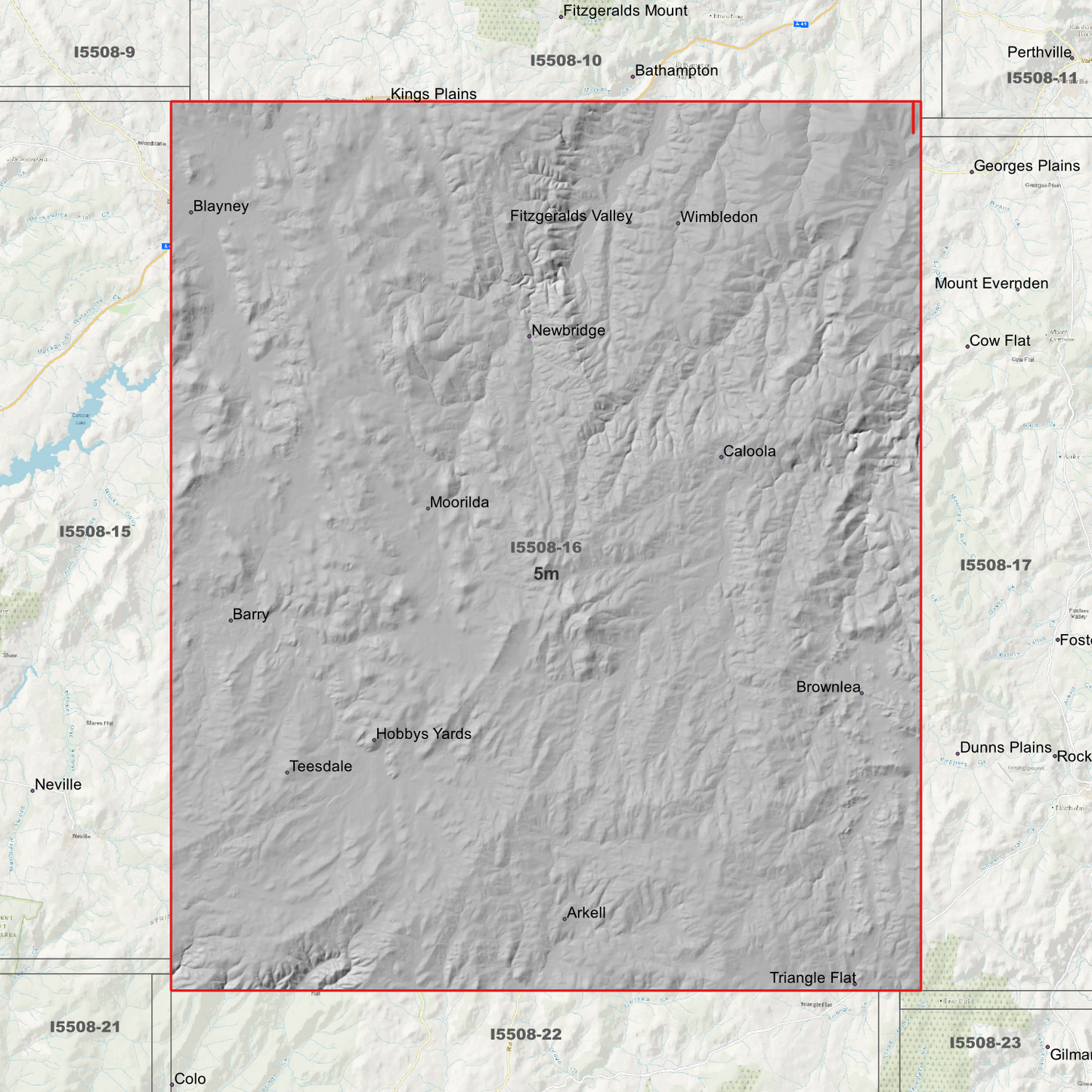 Blayney 1m & 5m Digital Elevation Models (I5508-16)