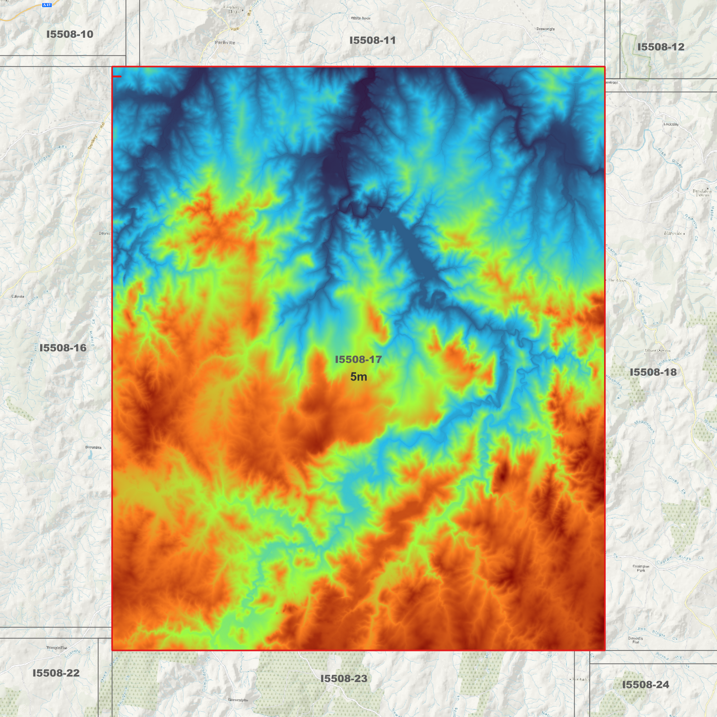 Chifley Dam 5m Digital Elevation Model (I5508-17)