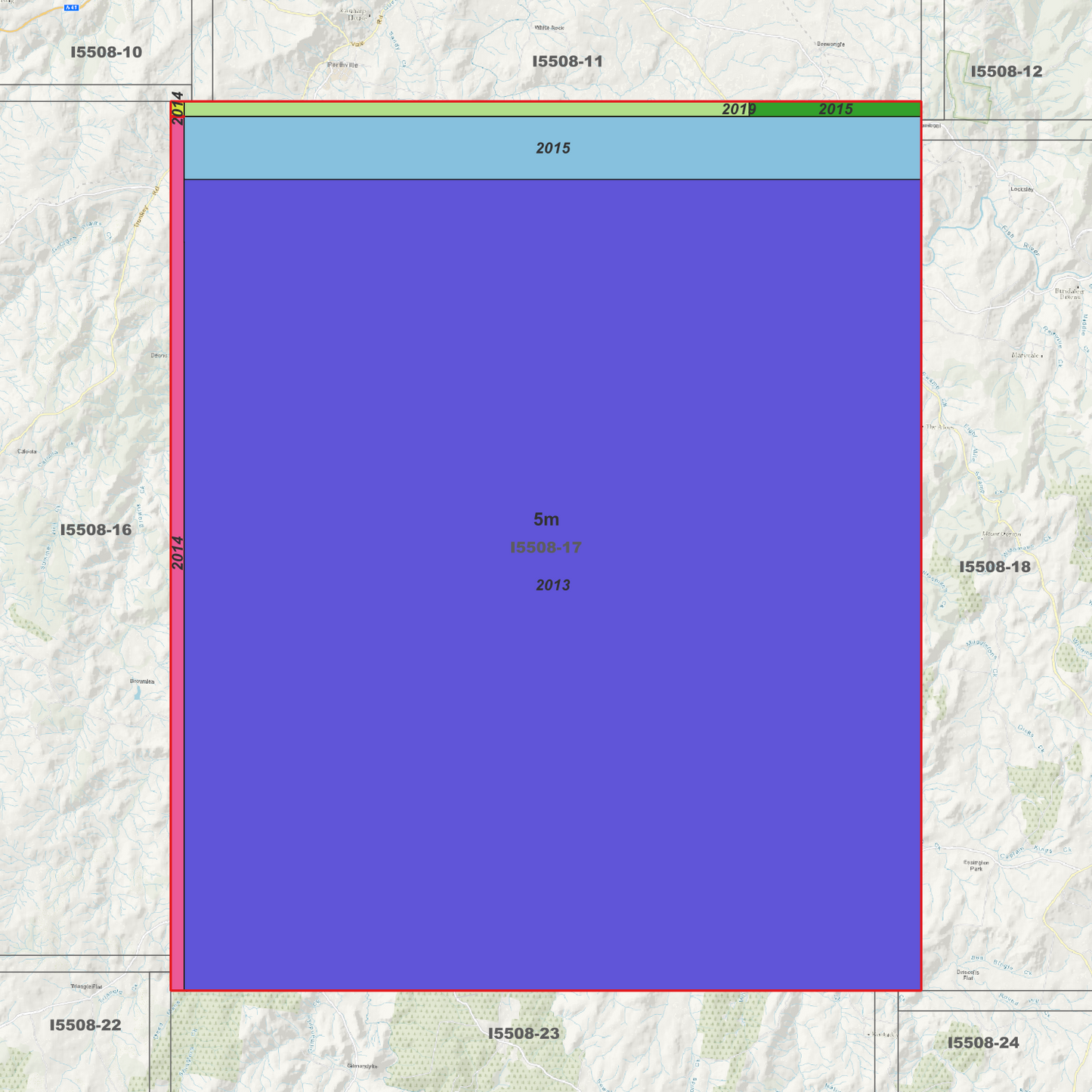 Chifley Dam 5m Digital Elevation Model (I5508-17)