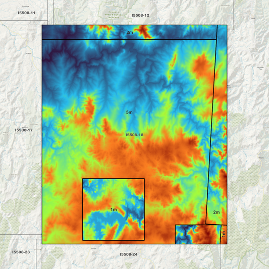 Oberon 1m, 2m & 5m Digital Elevation Models (I5508-18)