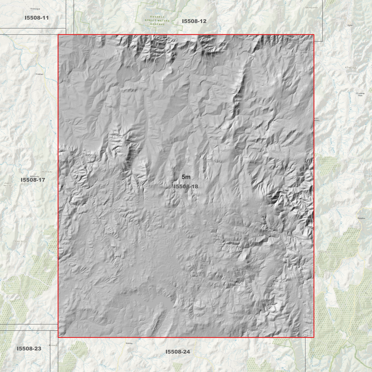 Oberon 1m, 2m & 5m Digital Elevation Models (I5508-18)