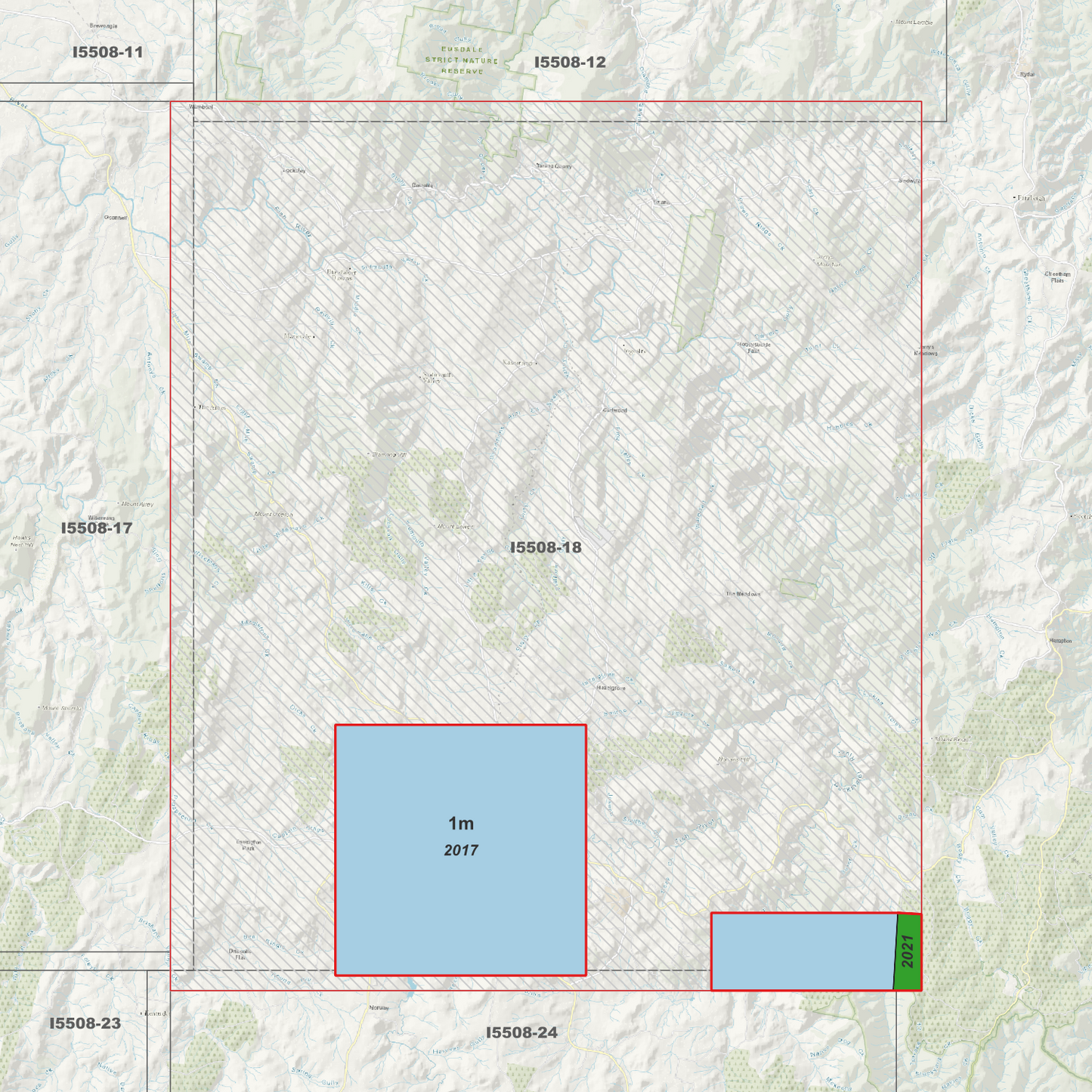 Oberon 1m, 2m & 5m Digital Elevation Models (I5508-18)
