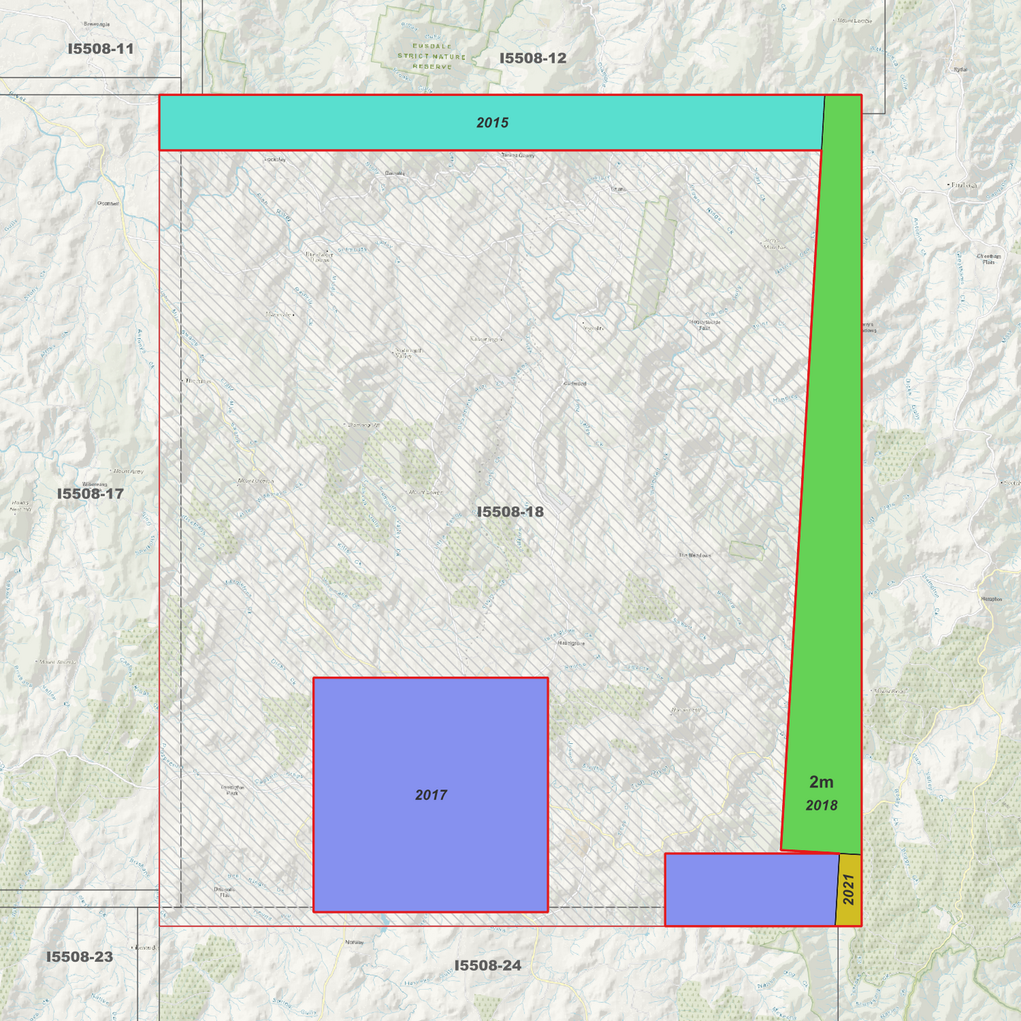 Oberon 1m, 2m & 5m Digital Elevation Models (I5508-18)