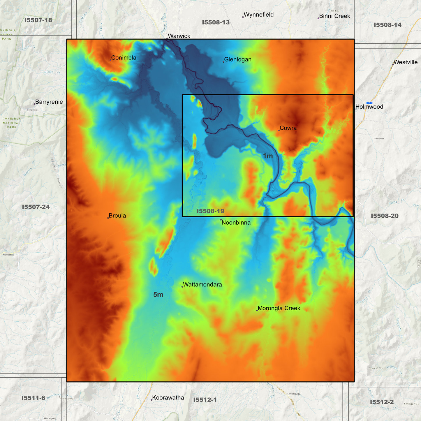 Cowra 1m & 5m Digital Elevation Models (I5508-19)