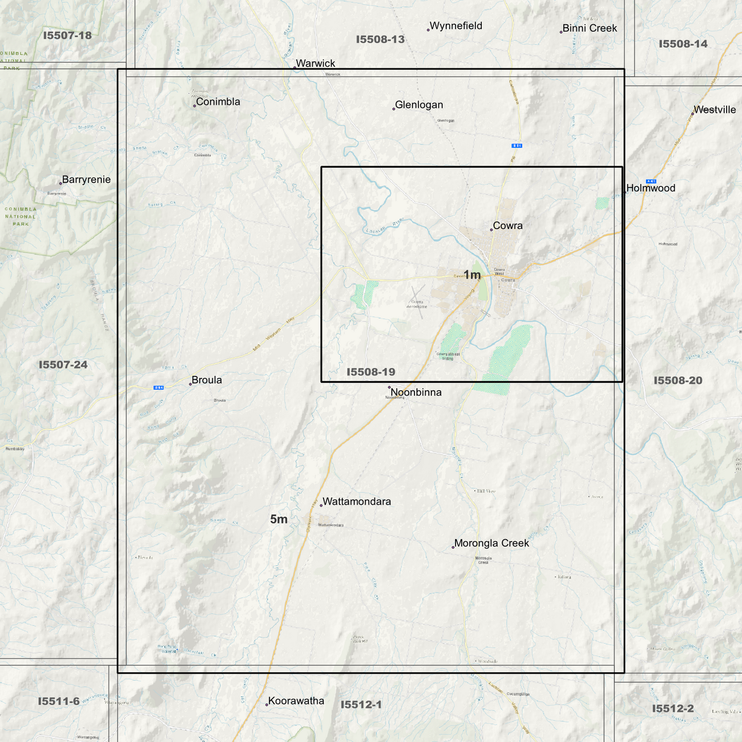 Cowra 1m & 5m Digital Elevation Models (I5508-19)