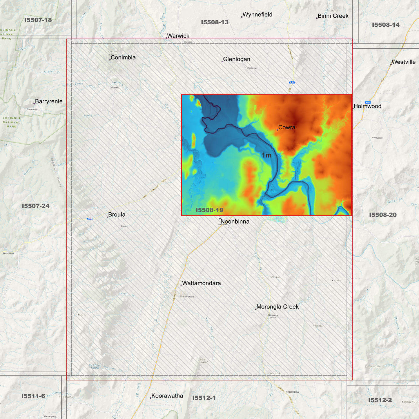 Cowra 1m & 5m Digital Elevation Models (I5508-19)