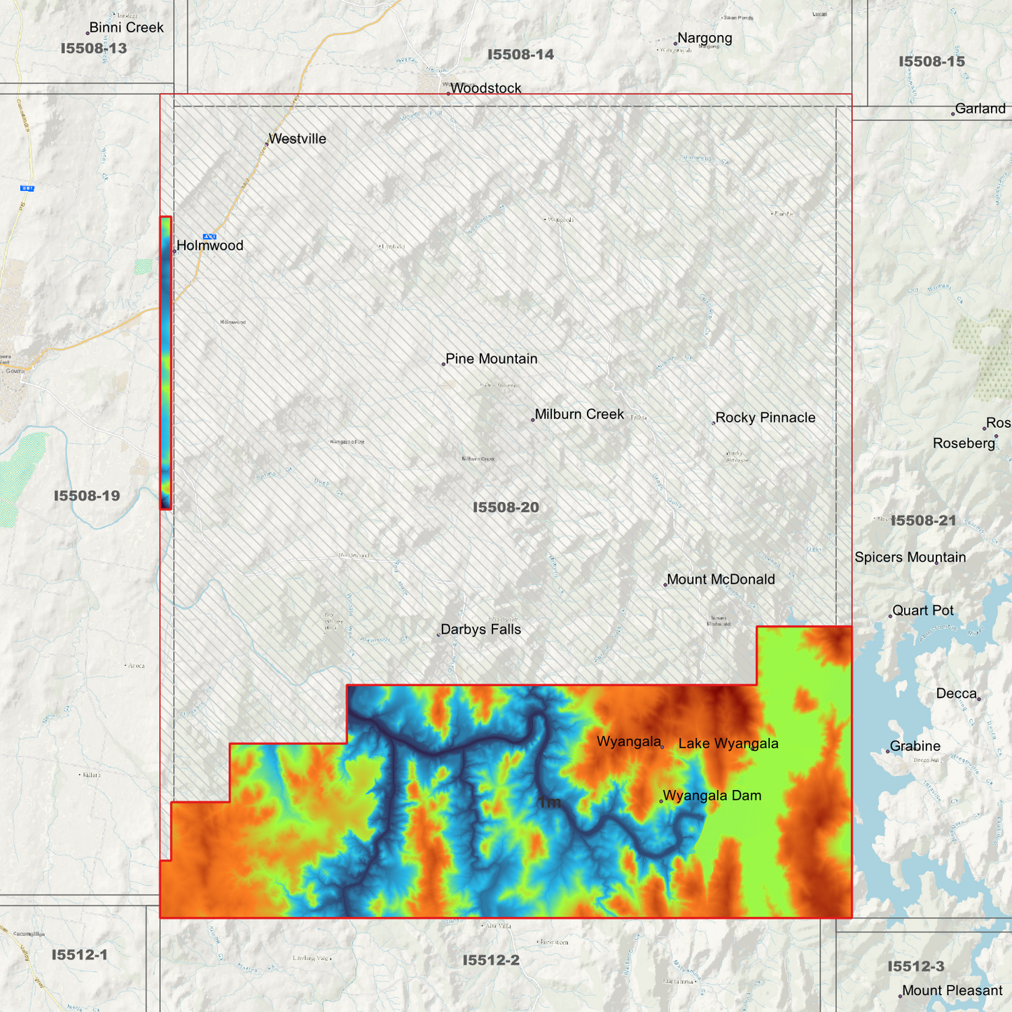 Wyangala 1m & 5m Digital Elevation Models (I5508-20)