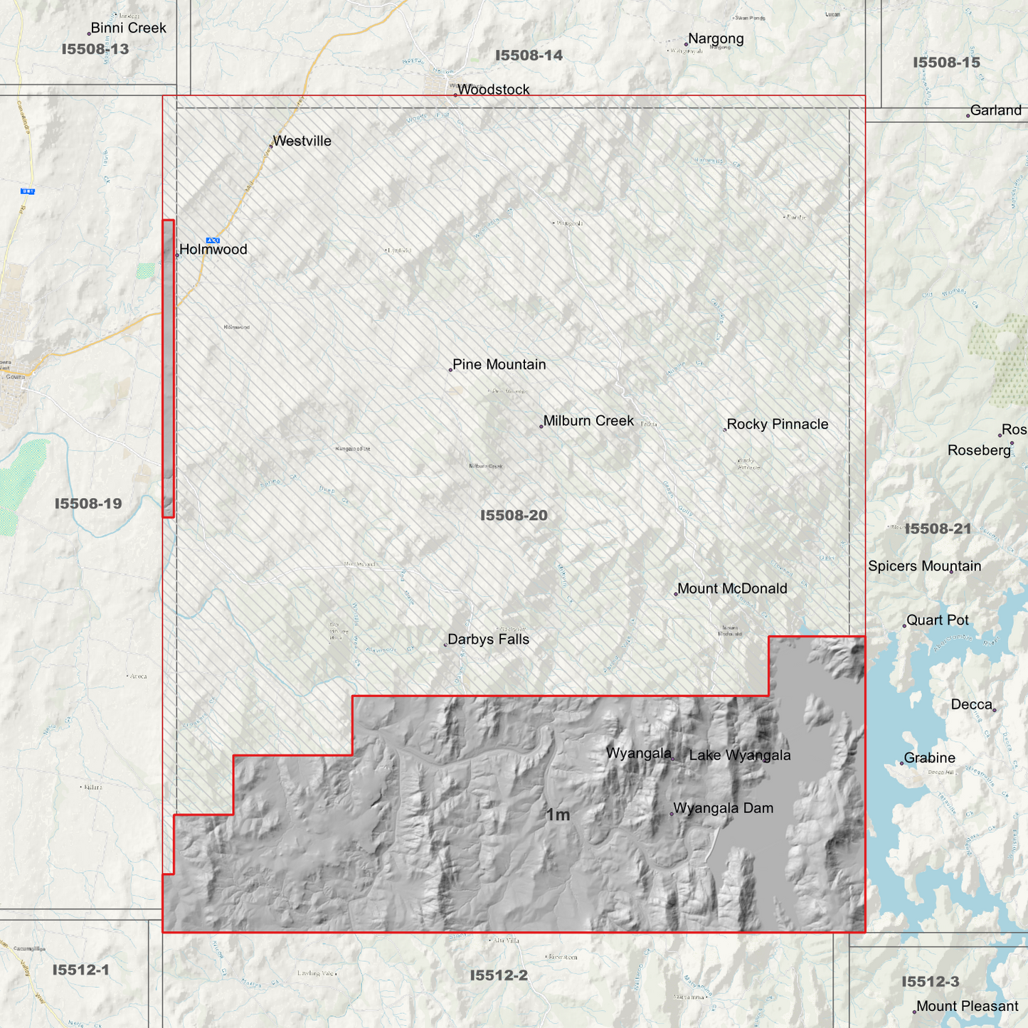 Wyangala 1m & 5m Digital Elevation Models (I5508-20)