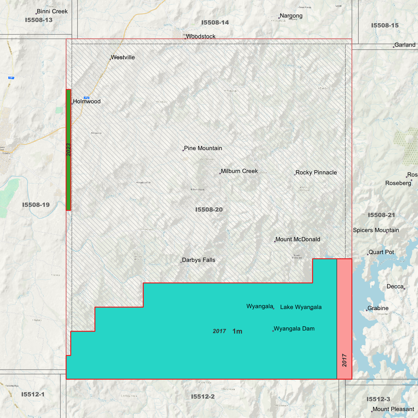 Wyangala 1m & 5m Digital Elevation Models (I5508-20)