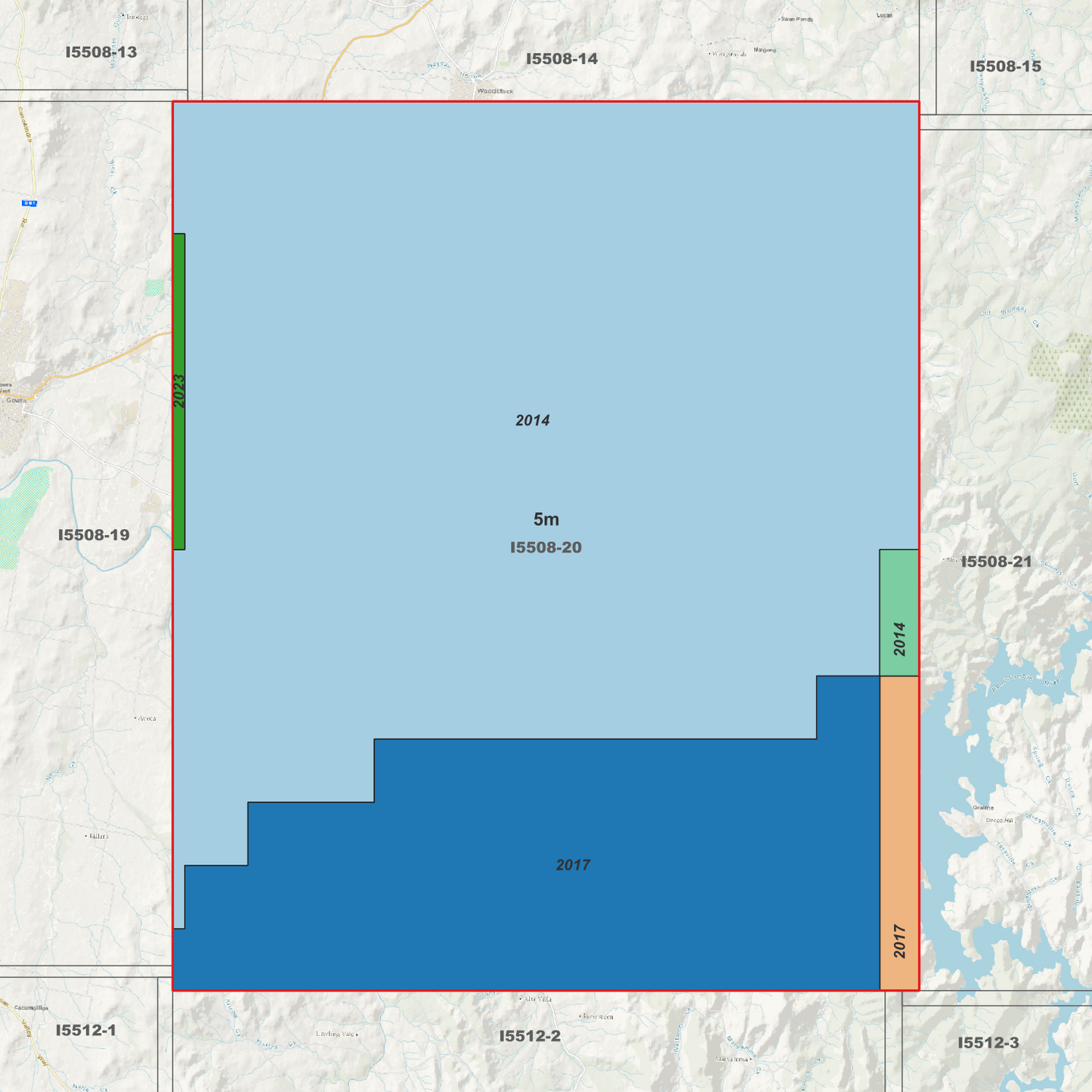 Wyangala 1m & 5m Digital Elevation Models (I5508-20)